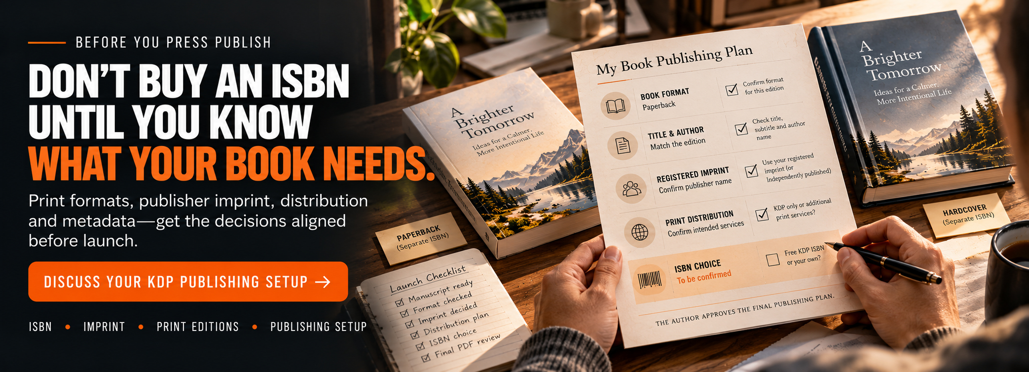 Don't buy an ISBN until you know what your book needs. Discuss your KDP publishing setup